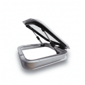 Aireador techo de vidrio 35 x 35 cm blanco