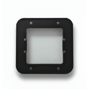 Aireador techo de vidrio 50 x 50 cm negro 4 vientos