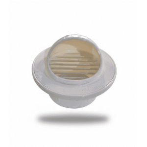 Rejilla circular con sombrero blanca plastica