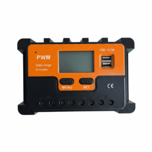Regulador 12/24V 30A PWM USB + Display + Doble PV IN 55V