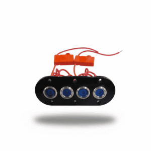 Tablero 4 botones led azul