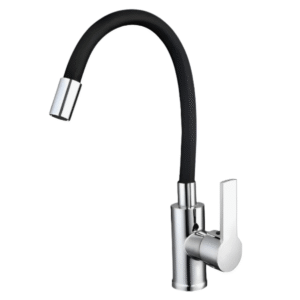 Monocomando cuello flexible negro